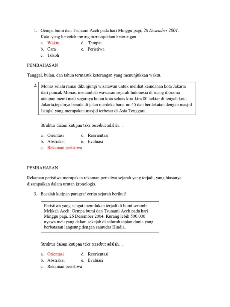 Contoh Soal Cerita Ulang Pilihan Ganda – Kami