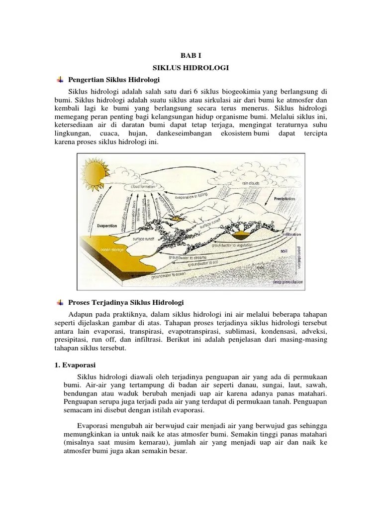 Pengertian Siklus Hidrologi | PDF