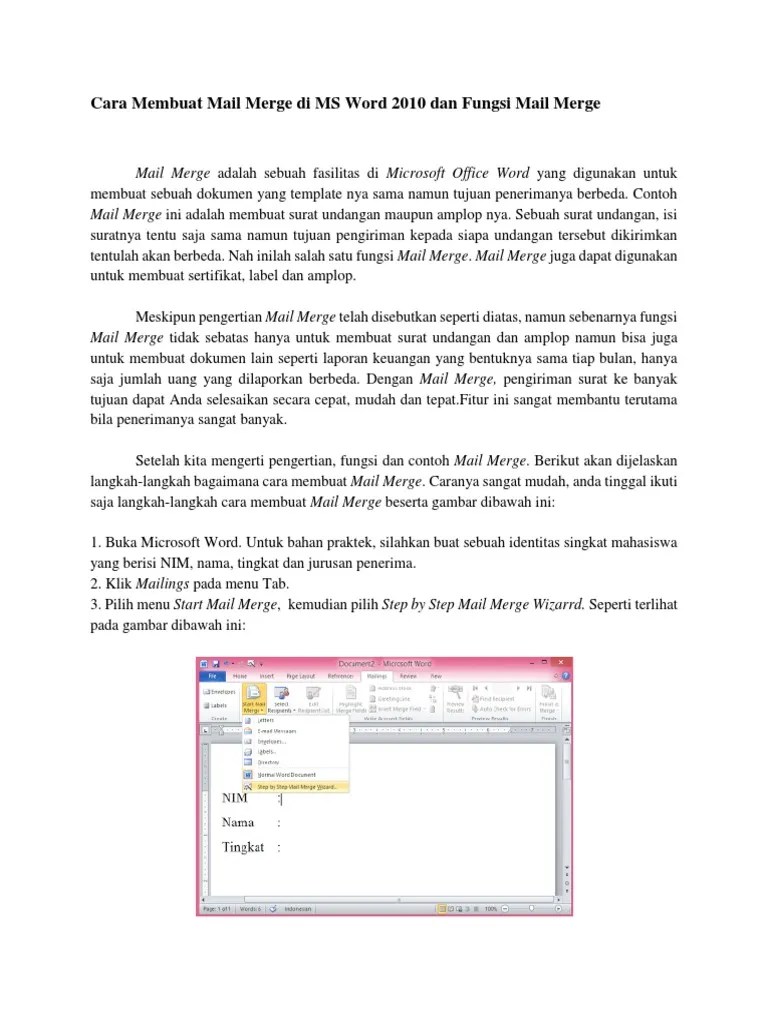 Fasilitas Microsoft Word Untuk Membuat Undangan Maupun Amplop Adalah –  Beinyu.com