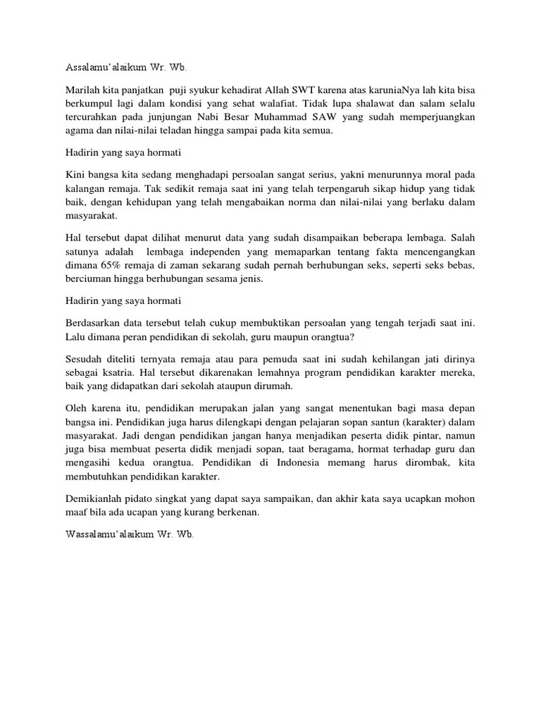 Ceramah Tentang Sopan Santun Remaja – Gambaran