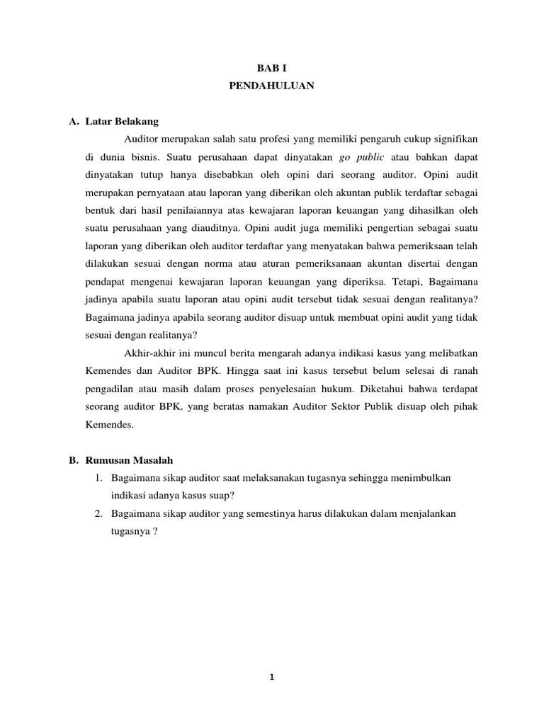 Makalah Kasus Suap BPK-pembahasan | PDF