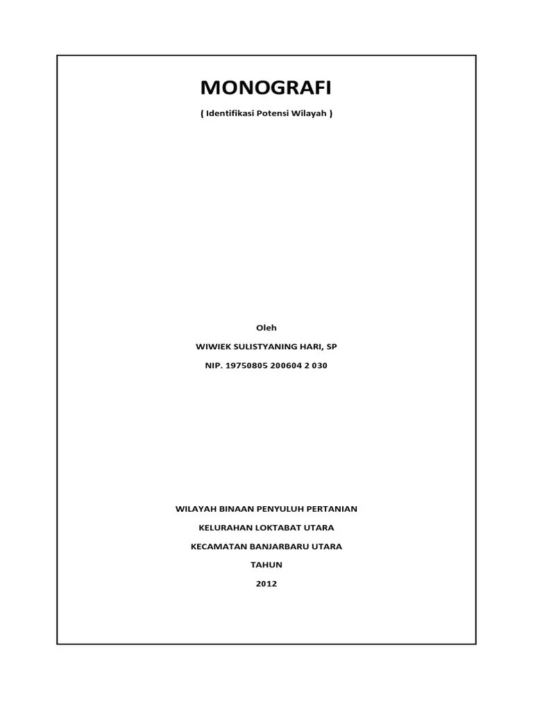MONOGRAFI Identifikasi Potensi Wilayah | PDF