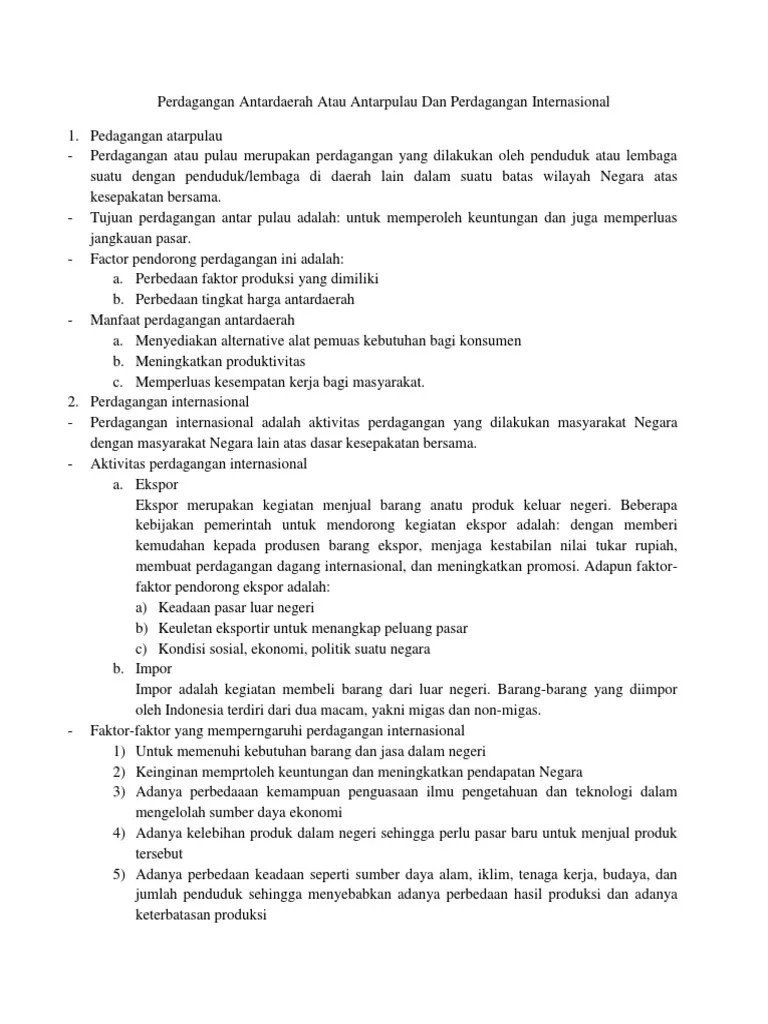 Sebutkan Tujuan Perdagangan Antar Negara – Dengan