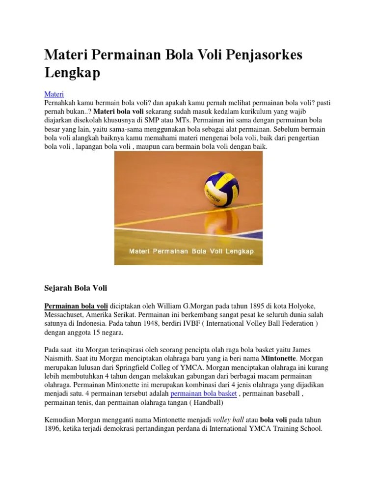 Permainan Bola Voli Berkembang Pesat Di Amerika Serikat Pada Tahun -  Tentang Tahun