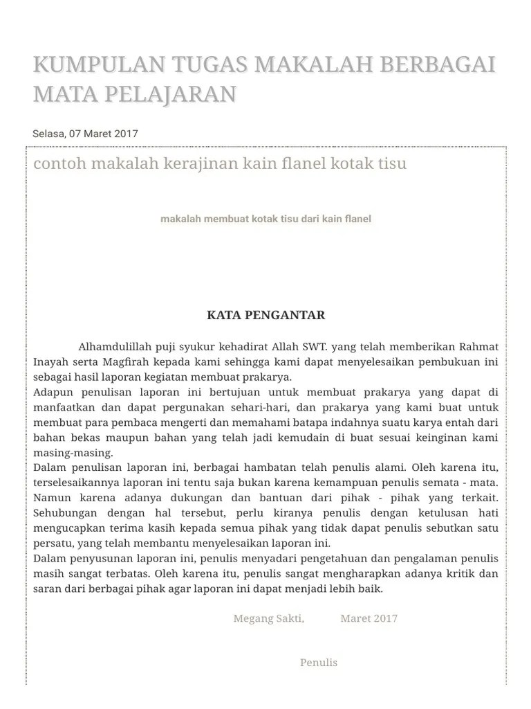 Contoh Proposal Usaha Kerajinan Tangan Dari Kain Flanel – Penggambar