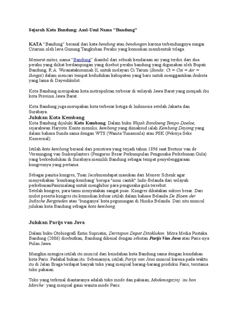 Sejarah Kota Bandung | PDF