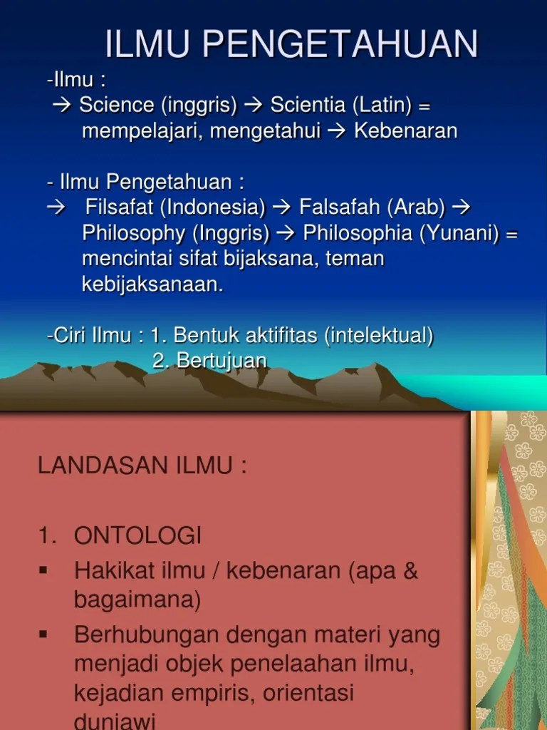 1 - Ilmu Pengetahuan