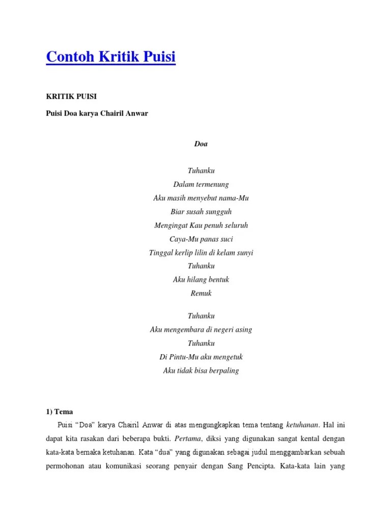 Contoh Kritik Puisi | PDF