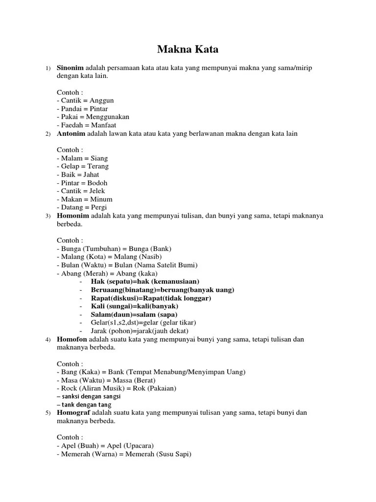 Makna Kata | PDF