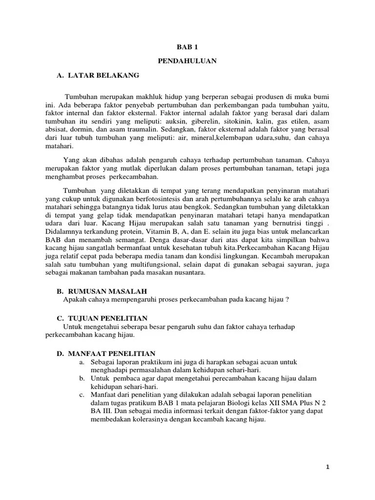 Laporan Praktium Biologi | PDF