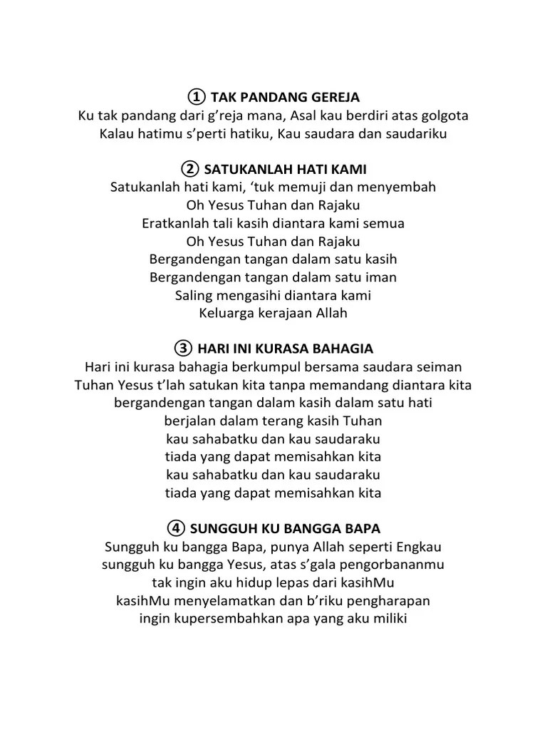 Lagu Sungguh Ku Bangga Bapa Punya Allah Seperti Engkau