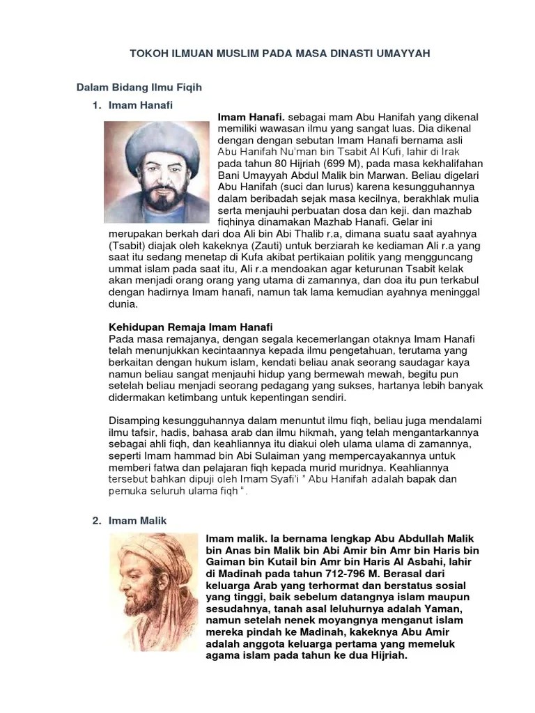 Tokoh Ilmuwan Muslim Pada Masa Dinasti Umayyah | PDF