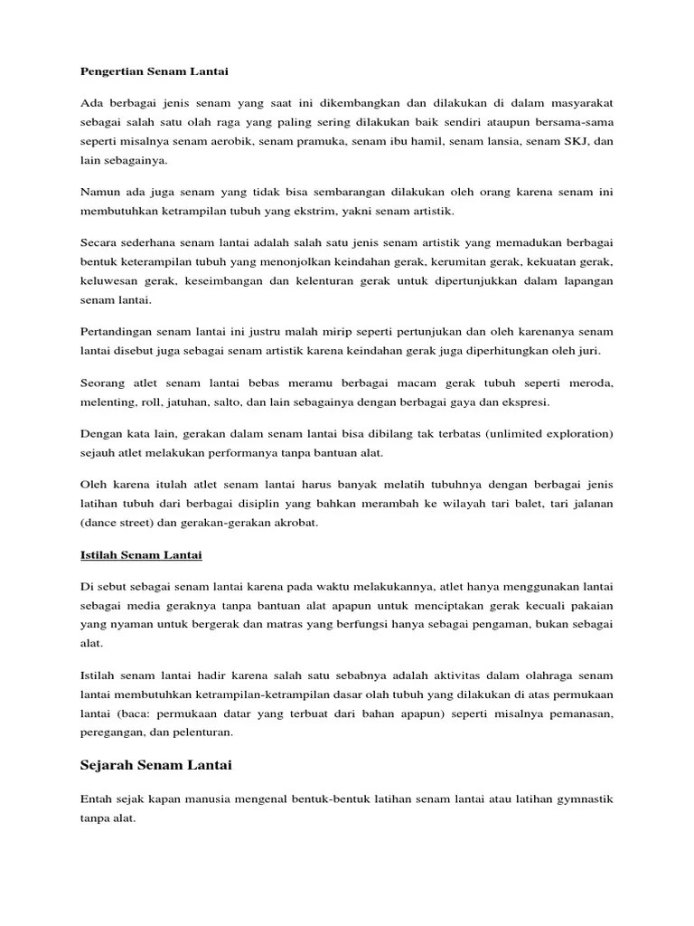 Kliping Olahraga Senam Lantai – Gambaran