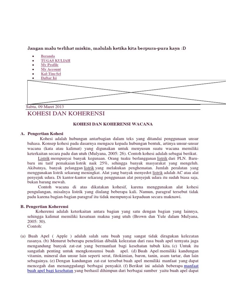 Contoh Paragraf Yang Menggunakan Koherensi Dengan Kata Ganti Orang – Kami