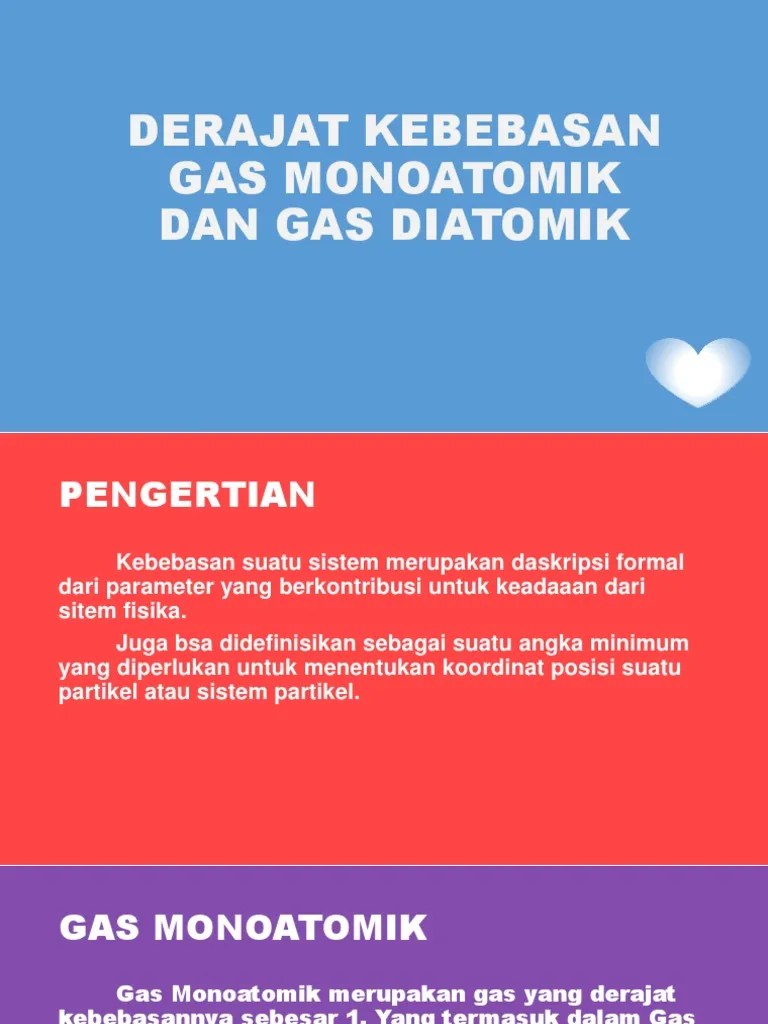Derajat Kebebasan Gas Monoatomik Dan Gas Diatomik | PDF