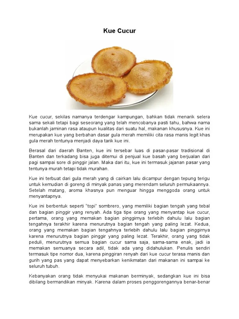 Kue Cucur Berasal Dari Daerah Mana - Berbagai Kue