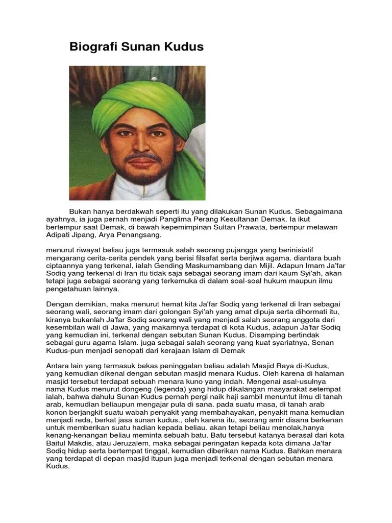 Biografi Sunan Kudus | PDF
