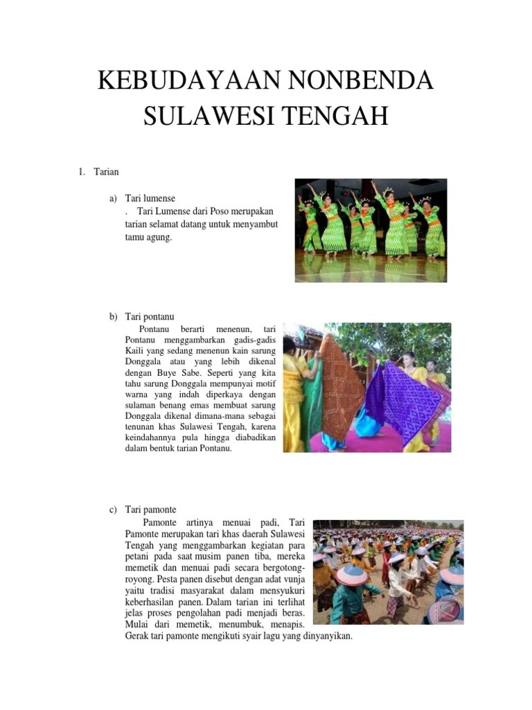 Kebudayaan Nonbenda Sulawesi Tengah BBH | PDF