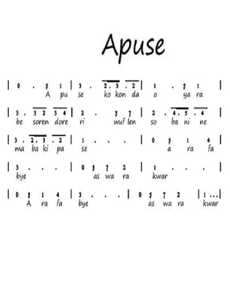 Apuse Not Angka | PDF