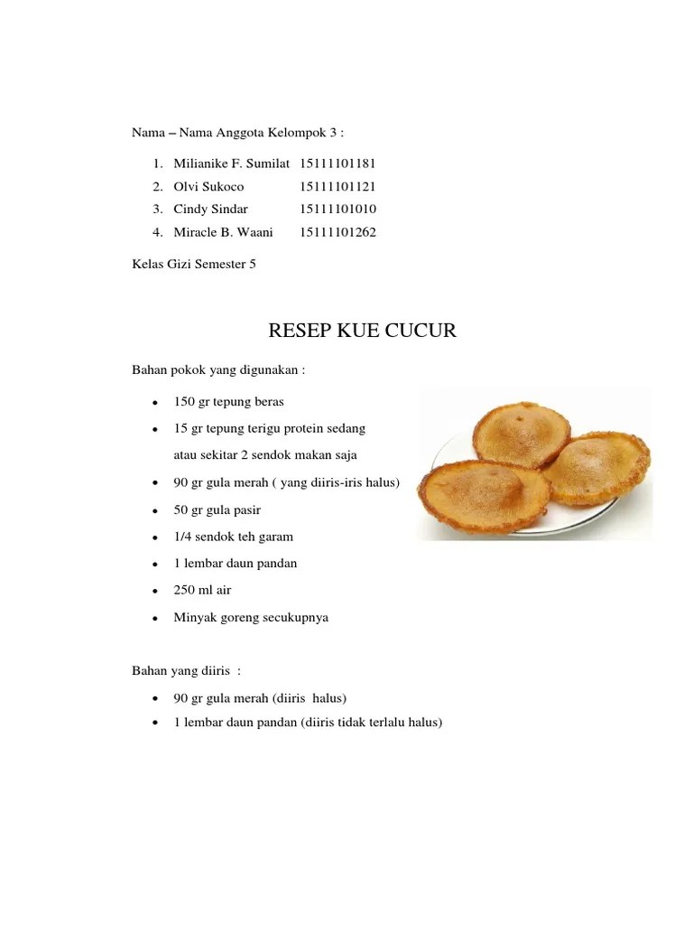 ReeSp Kue Cucur Kel 3 | PDF