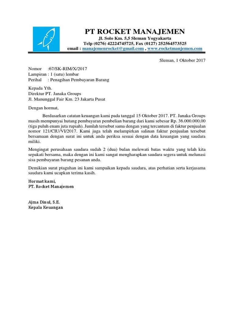 Contoh Surat Penagihan | PDF