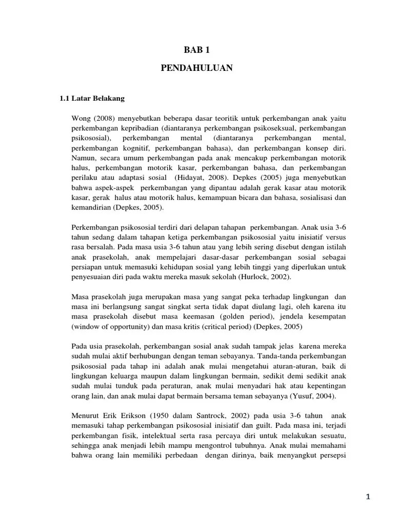 Askep Psikososial Sehat Anak Prasekolah | PDF