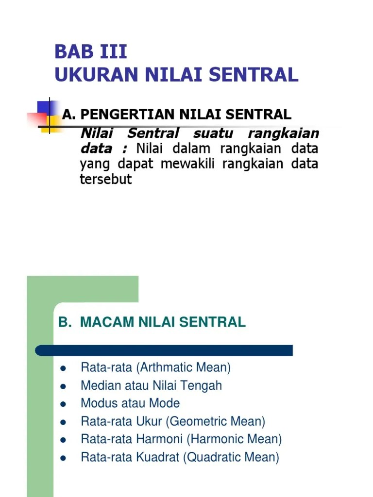 Inisiasi 2 Nilai Sentral PDF | PDF