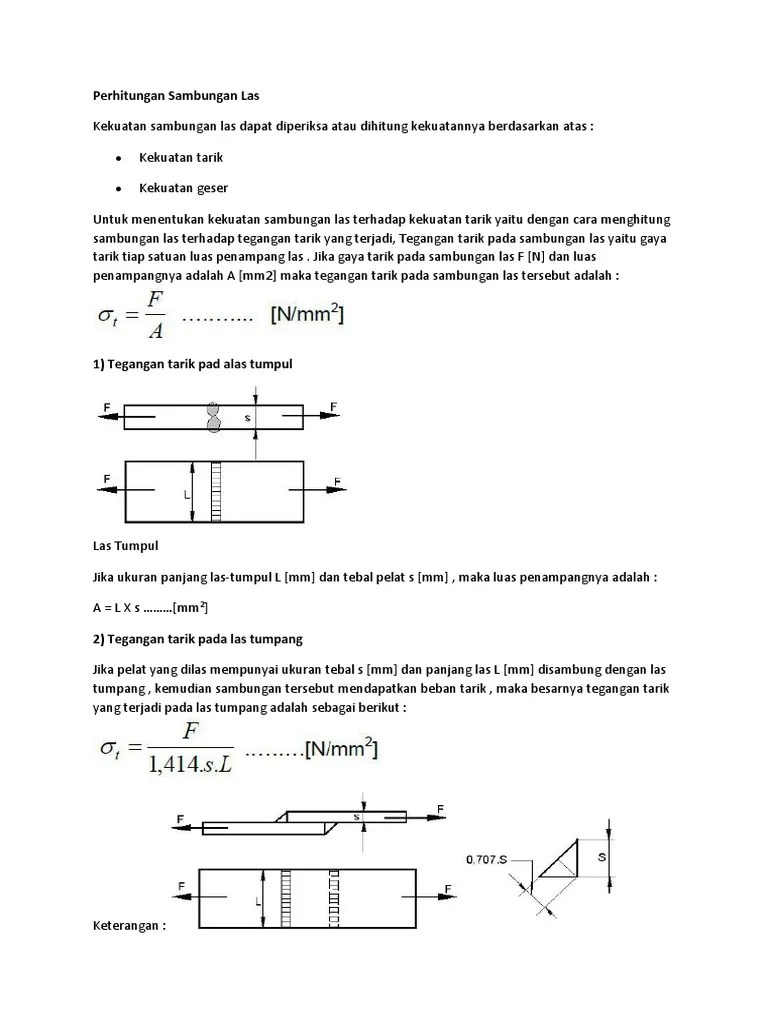 Perhitungan Sambungan Las | PDF