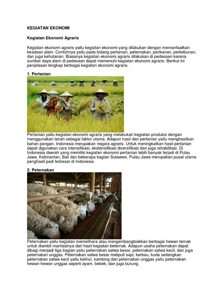 Kegiatan Ekonomi | PDF