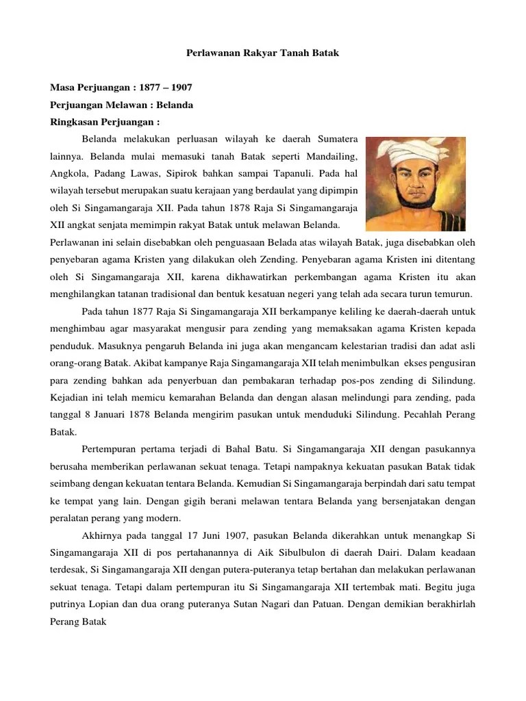 Perlawanan Rakyar Tanah Batak Versi 2 | PDF