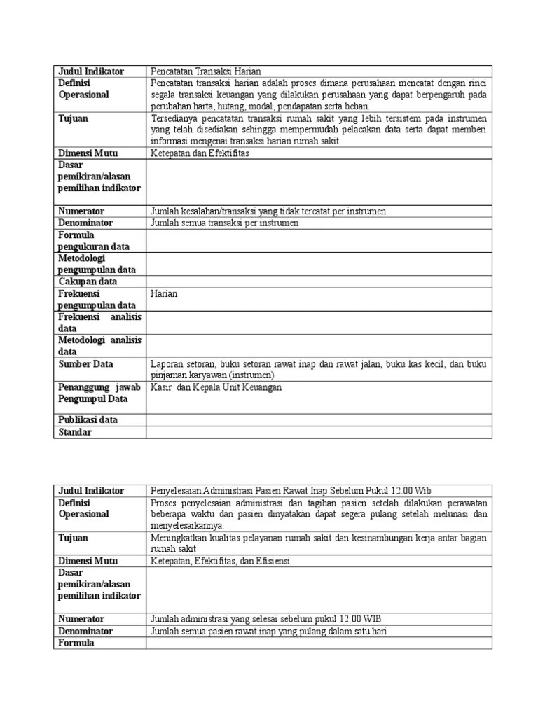 Indikator Mutu Keuangan Revisi | PDF