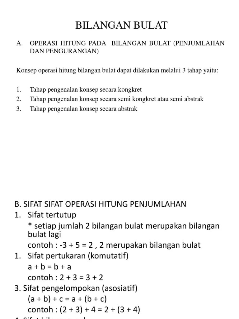 Bilangan Bulat | PDF