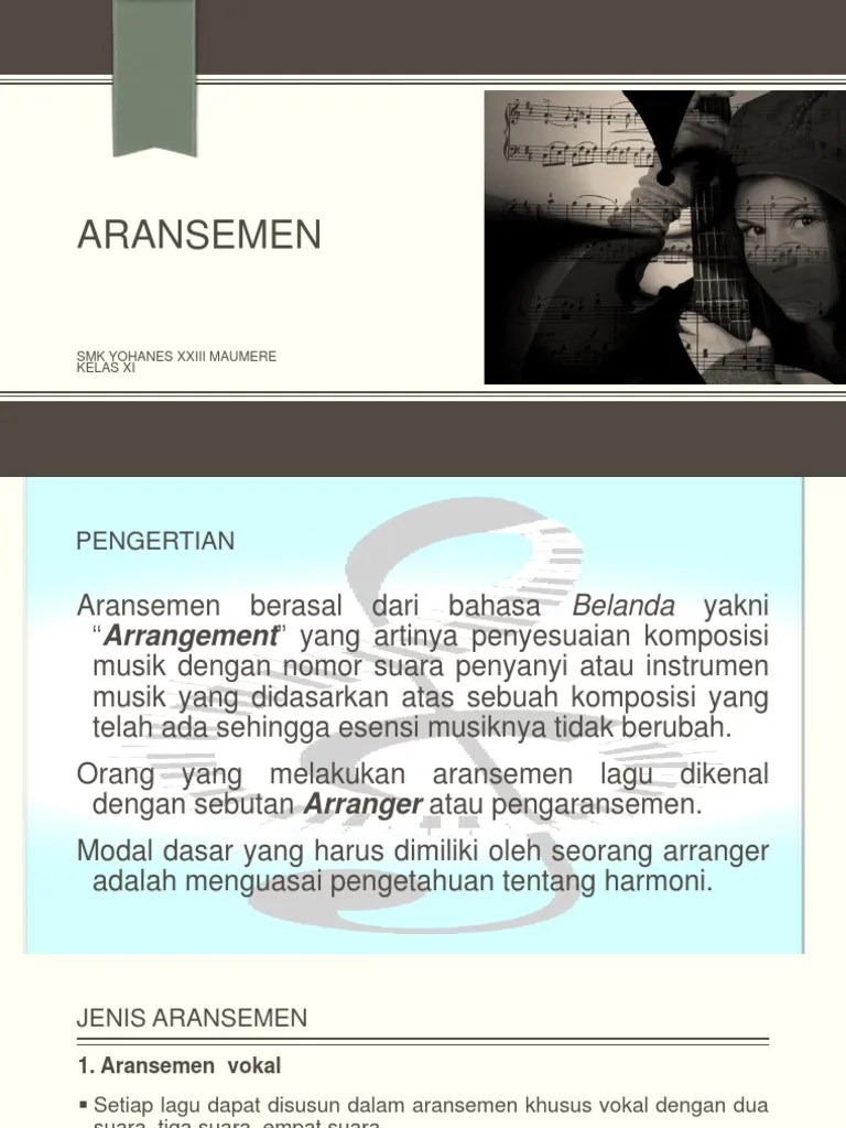 Penyesuaian Komposisi Musik Dengan Nomor Suara Penyanyi - Seputar Nomor