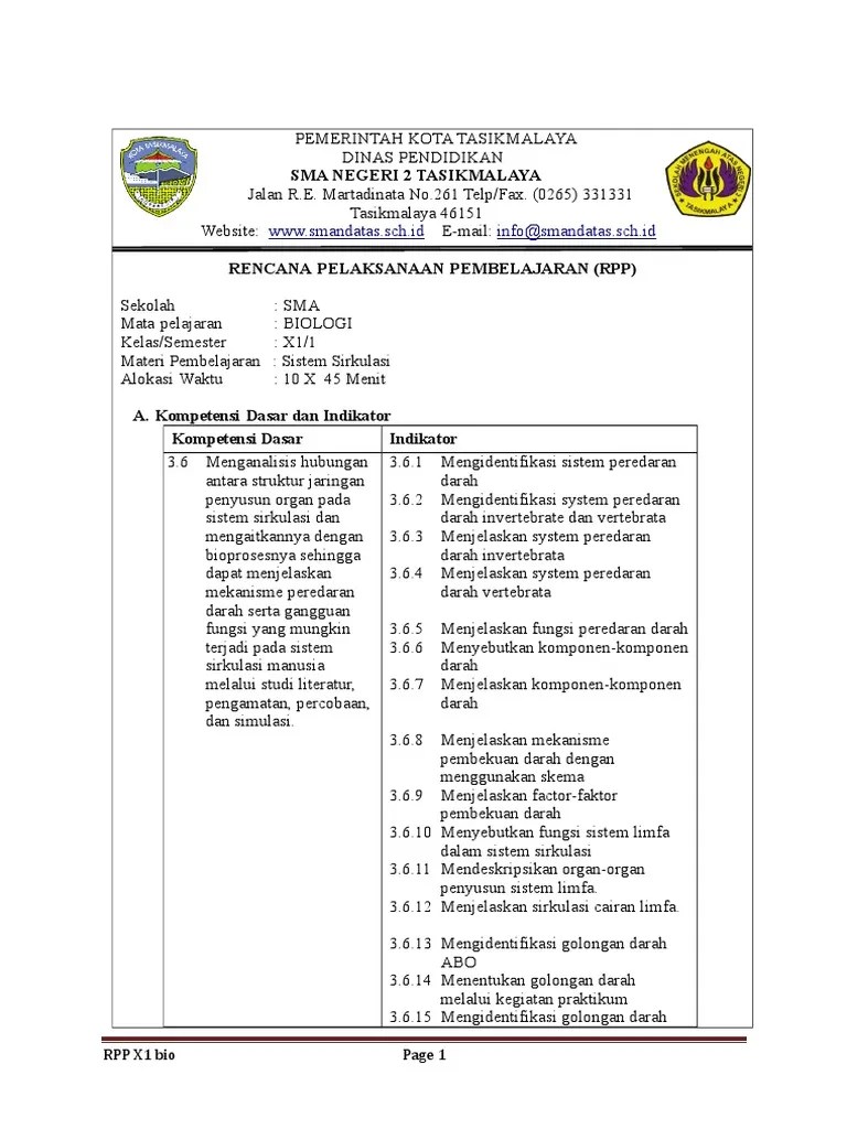 11 RPP Sistem Peredaran Darah-1 | PDF