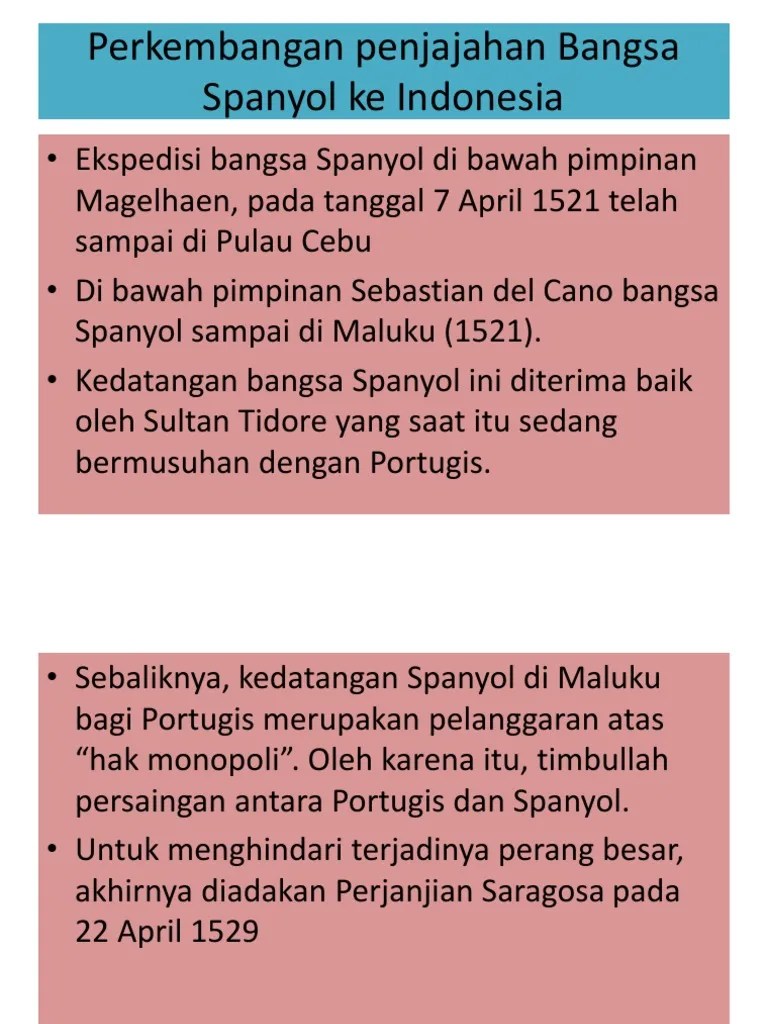 Perkembangan Penjajahan Spanyol Di Indonesia | PDF