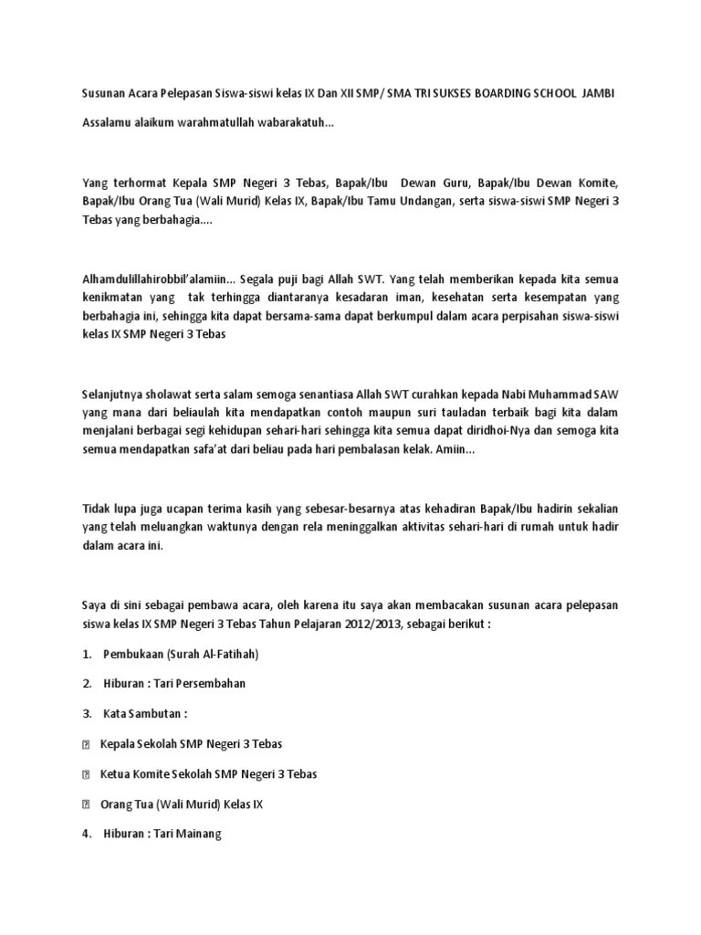 Contoh Sambutan Ketua Komite Sekolah