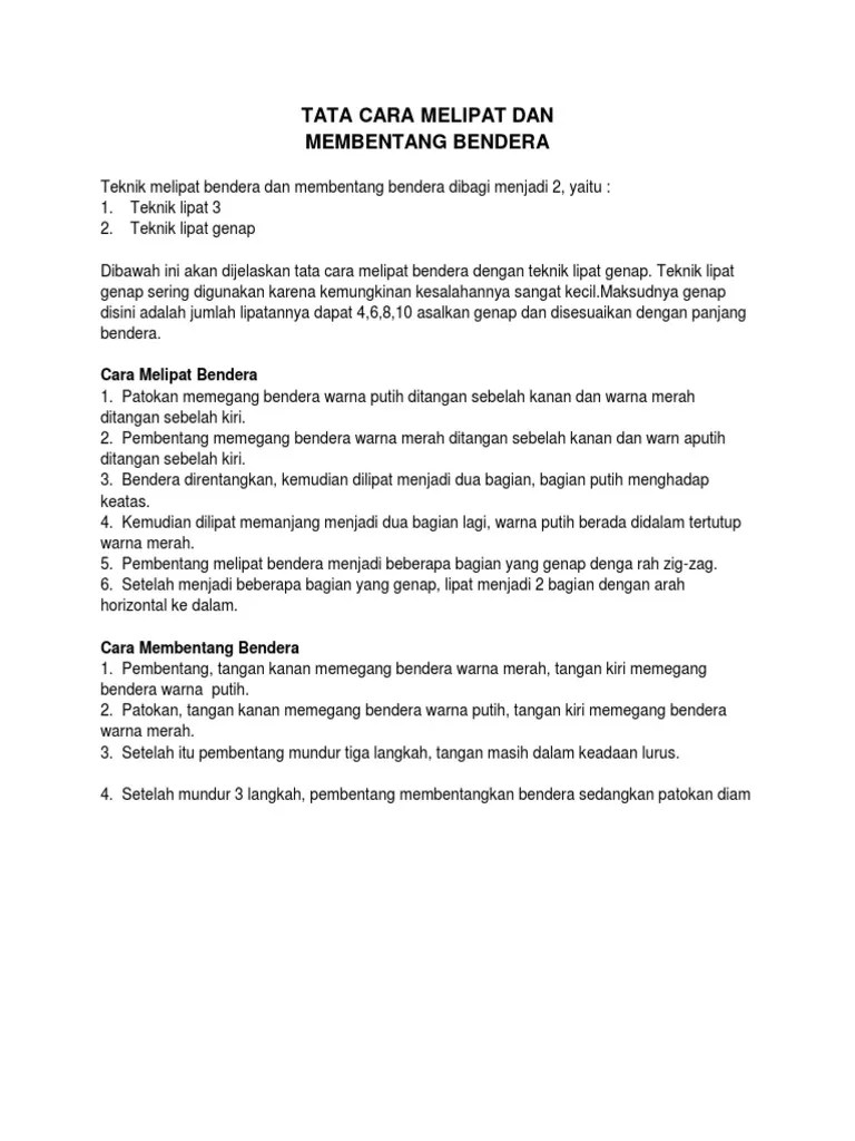 Tata Cara Melipat Dan | PDF