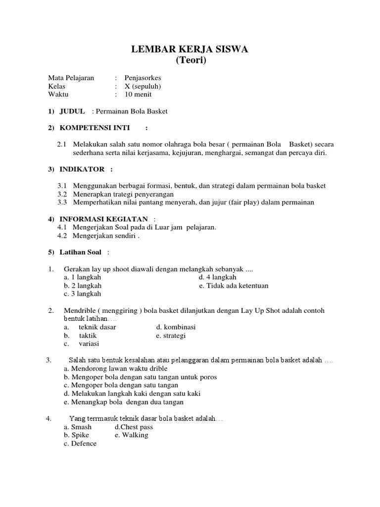 Lembar Kerja Siswa | PDF