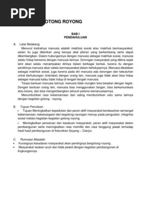 Makalah Gotong Royong | PDF