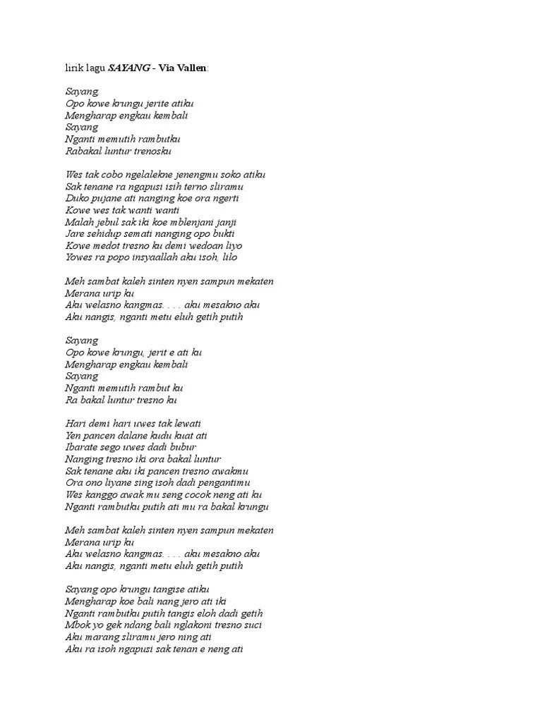 Not Angka Sayang Via Vallen – Rasanya