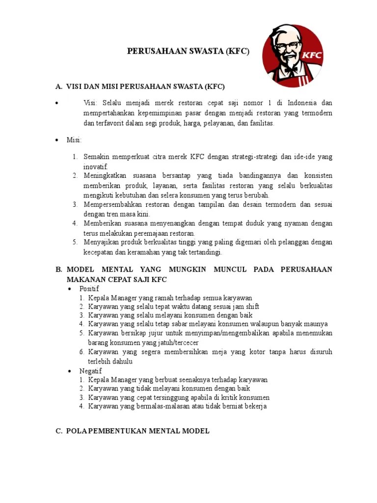 Visi Dan Misi Perusahaan Swasta | PDF