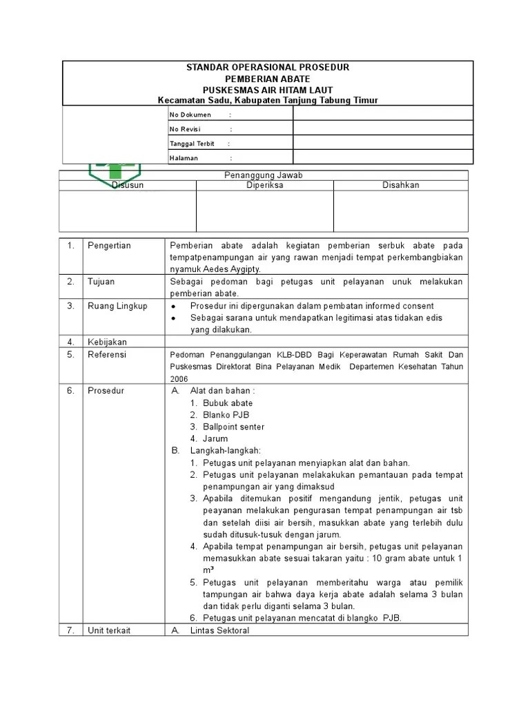 Sop Pemberian Abate | PDF