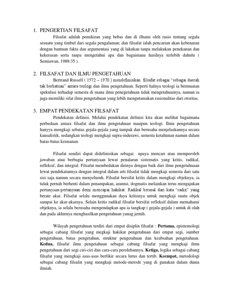 Pengertian Filsafat | PDF