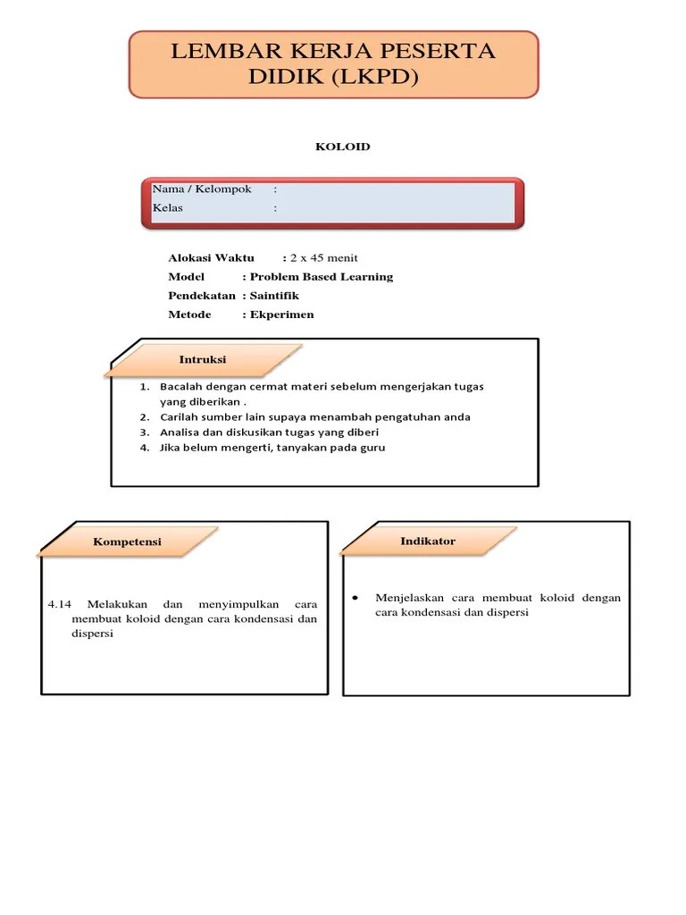 Lks Pembuatan Koloid | PDF