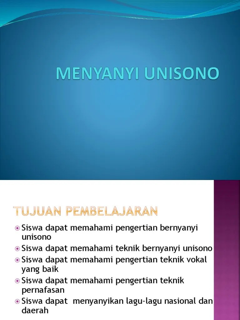 Menyanyi Unisono | PDF