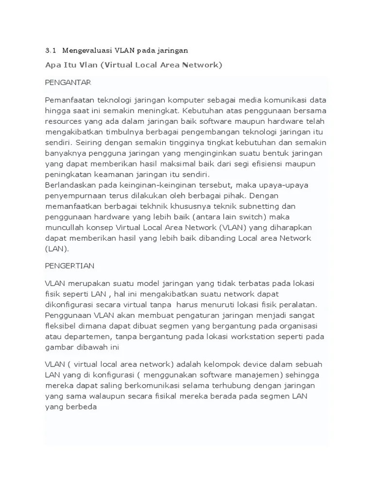 Mengevaluasi VLAN Pada Jaringan | PDF