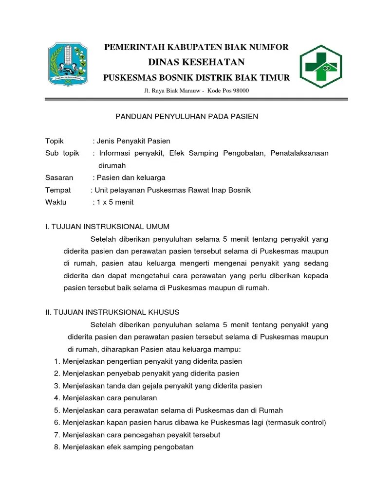 7.8..1.2 Panduan Penyuluhan Pasien | PDF