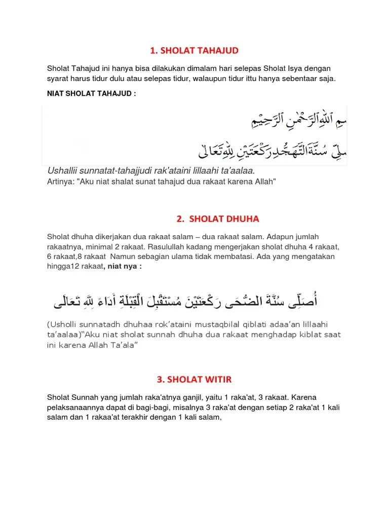 Sholat Tahajud 4 Rakaat 1 Salam