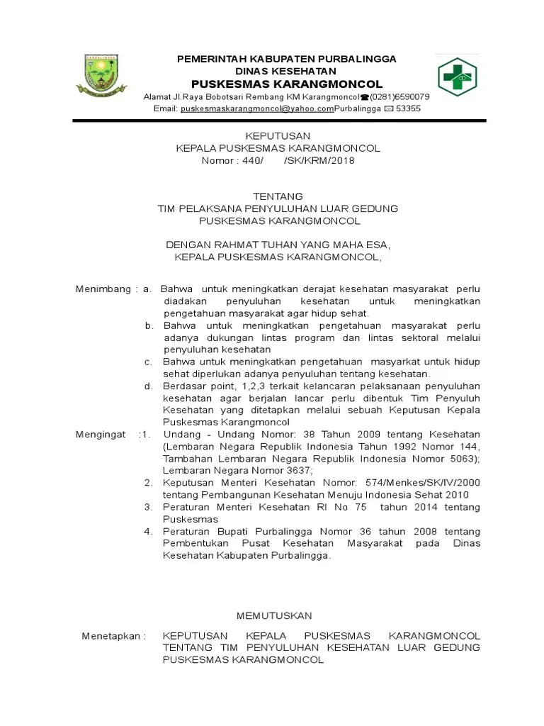 SK Penyuluhan Luar Gedung | PDF