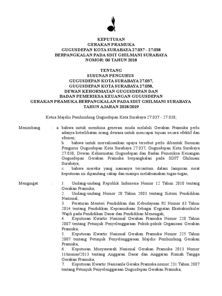 SK Gugusdepan, DK &amp; BPK | PDF